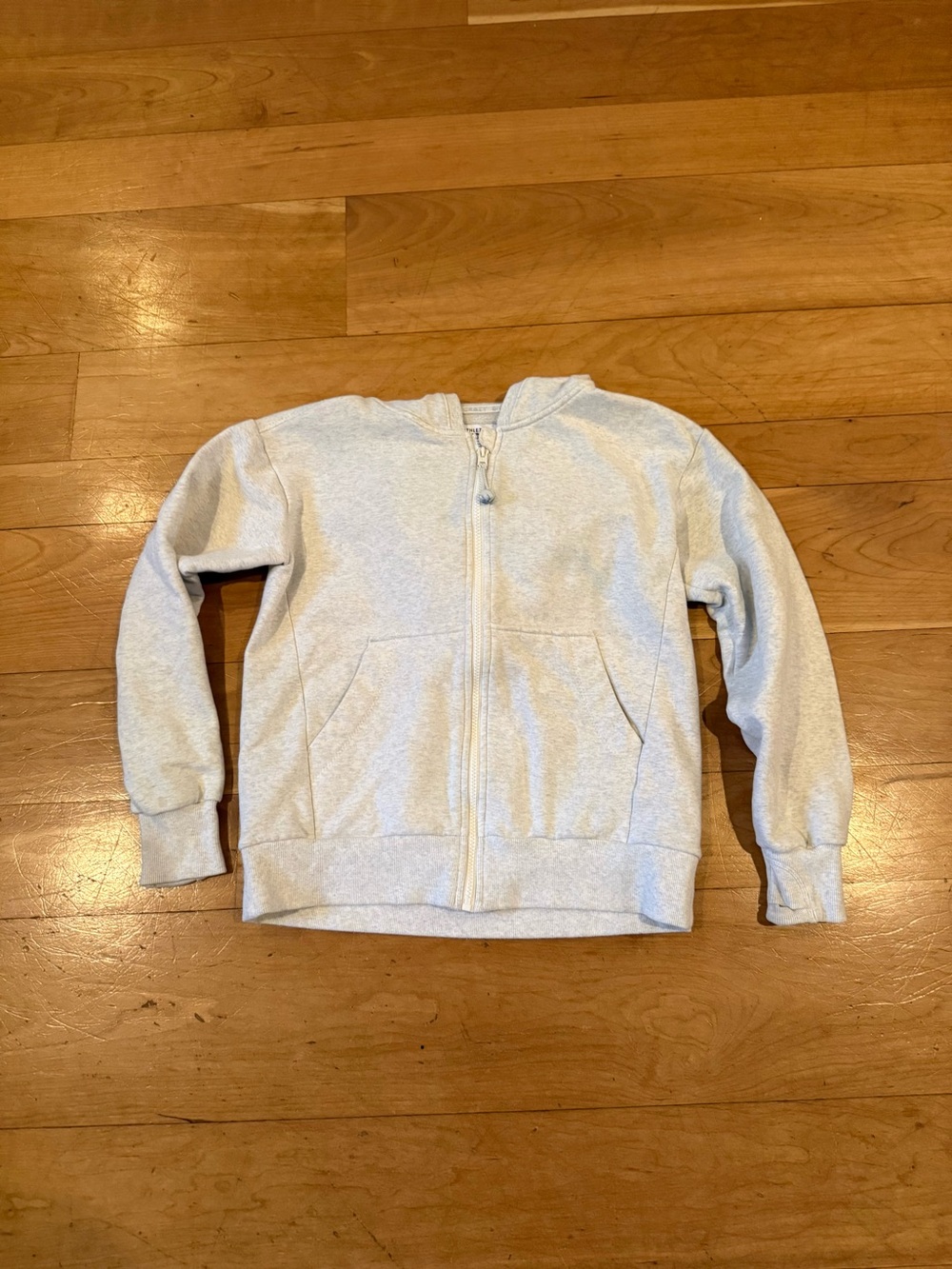 Athleta Kids Light Heather Gray Full-Zip Hoodie